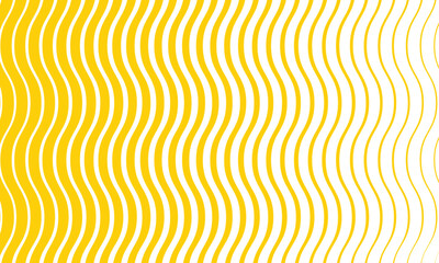 Wall Mural - abstract geometric yellow big to small smooth wave line pattern.