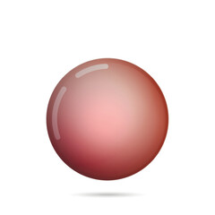 Wall Mural - glass pink ball or precious pearl. glossy realistic ball, 3d abstract vector illustration highlighte
