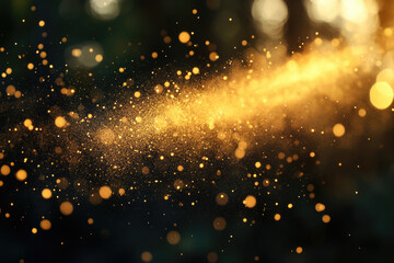 Poster - Golden dust particles floating in the air, creating a magical, ethereal glow.