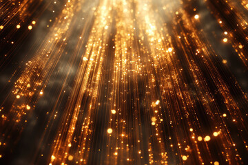 Poster - Golden light streaks descending, creating a magical, glittering, and luxurious atmosphere.