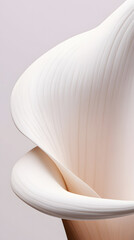 Leinwandbilder - Elegant curves and soft lighting create a serene, abstract floral composition that evokes sophistication and tranquility. The image is a study in minimalist beauty.