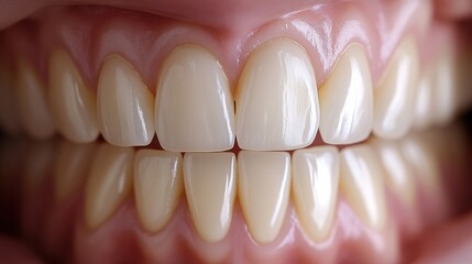Poster - Before and after whitening treatment showcasing significant improvement in dental appearance and brightness. Generative AI