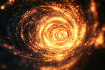Aufkleber - a swirling vortex of fiery energy, a mesmerizing tunnel of light and cosmic dust.
