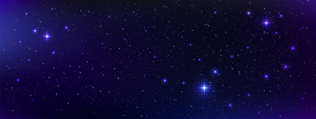 Wall Mural - a high quality background galaxy illustration with stardust and bright shining stars illuminating th