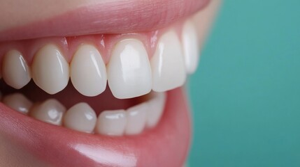 Poster - Teeth whitening transformation showcasing brilliant results with visible differences in tooth color and brightness. Generative AI
