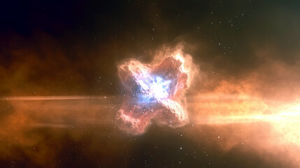 Poster - Dynamic Cosmic Explosion Reveals the Breathtaking Beauty of a Supernova in Deep Space