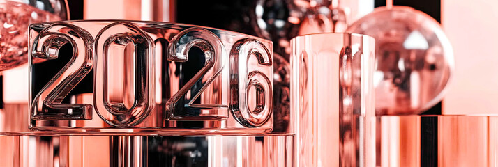 Aufkleber - Charming Glass Numbers Shining Brightly Against a Dreamy Background of Warm Hues and Soft Lights