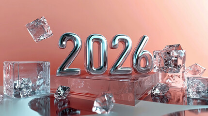 Aufkleber - Magical Glass Numbers Gleaming Softly in a Serene Pastel Background, Creating a Dreamy Atmosphere