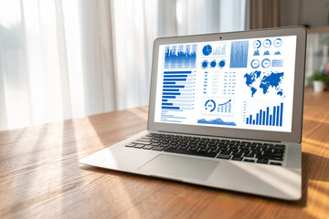 Poster - business data dashboard provide modish business intelligence analytic for marketing strategy plannin