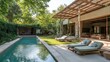 © Biancaart - Tranquil Poolside Oasis Modern Villa Design