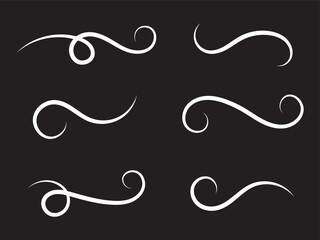 Fototapete - Text Tails Swoosh Vector for Baseball and Sports Typography