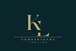 © Mahamud - Elegant Monogram with Sophisticated Typography Design Featuring KL with Sophisticated Typography