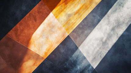 Poster - Creative interplay of light and shadow on textured surfaces in modern space