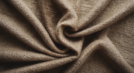 Poster - Wool fabric texture showcasing intricate folds and warmth ideal for backgrounds in design and textile applications.