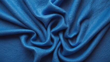 Poster - Soft blue felt fabric texture with gentle folds ideal for backgrounds and design elements evoking tranquility and comfort.