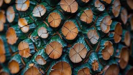 Poster - Textured closeup of pine bark showcasing intricate patterns and natural colors suitable for backgrounds and design elements.