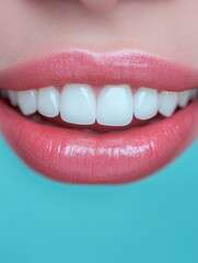 Poster - Before and after teeth whitening treatment showcasing dramatically improved dental appearance and brighter smile. Generative AI