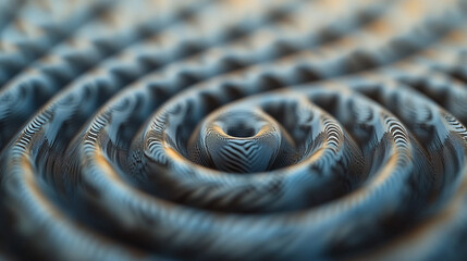 Poster - Intricate patterns created by curved lines and waves in a close-up view of a textured surface