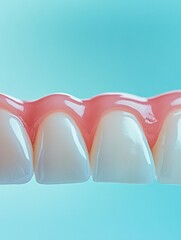 Poster - Close up of whitening results showing teeth transformation before and after dental treatment for brighter smiles. Generative AI