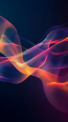 Poster - Abstract digital background with vibrant, flowing neon lines and geometric patterns, symbolizing modern technology, innovation, and digital energy in a futuristic design concept.