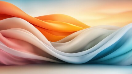 Poster - Retro 70s Gradient Waves in Vibrant Colors