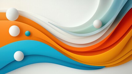 Poster - Retro 70s Colorful Gradient Background Design