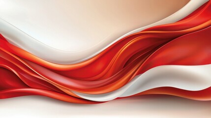 Poster - Vibrant Red Abstract Gradient Background