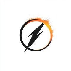 Poster - Energy flash burst circle logo design