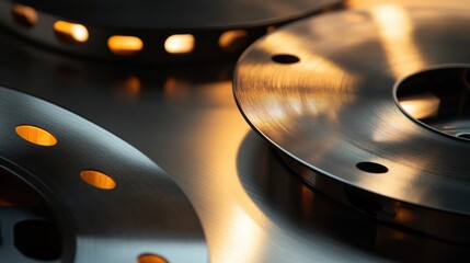 Aufkleber - Vintage film reels and tape close up with ambient lighting inviting creativity and storytelling opportunities. Generative AI