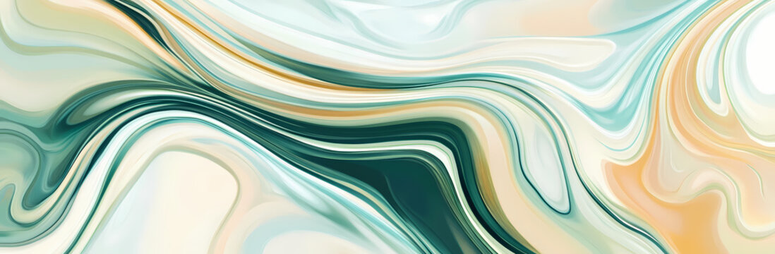 Abstract blue and green watercolor background with space for text or design