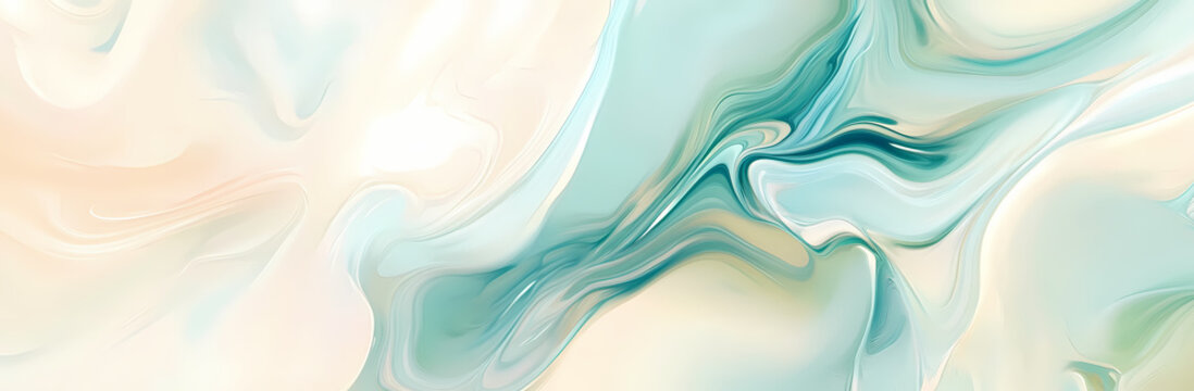 Abstract blue and green watercolor background with space for text or design