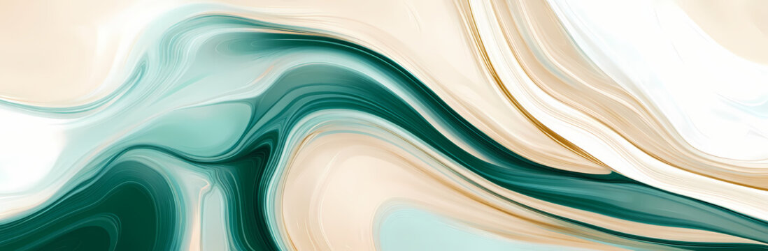 Abstract blue and green watercolor background with space for text or design