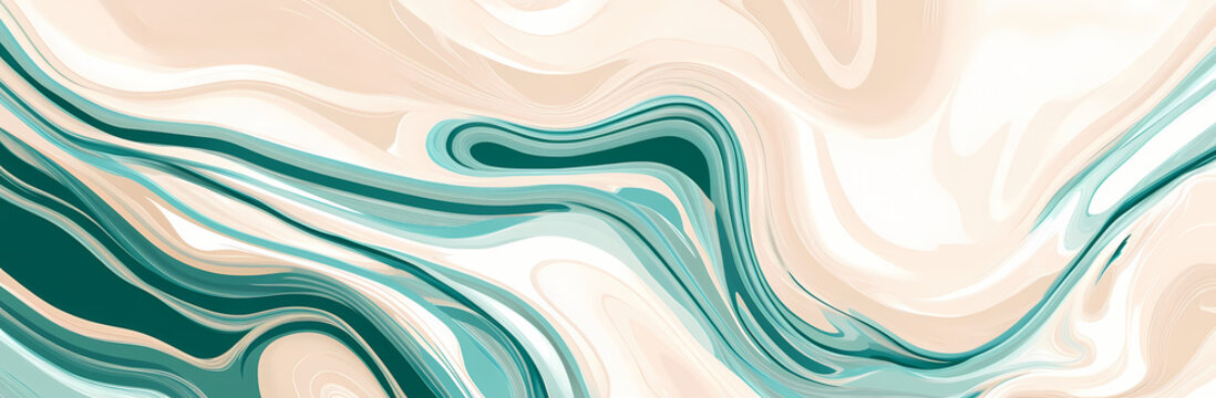 Abstract blue and green watercolor background with space for text or design