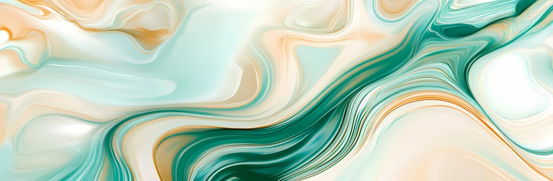 Abstract blue and green watercolor background with space for text or design