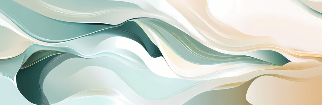 Abstract blue and green watercolor background with space for text or design