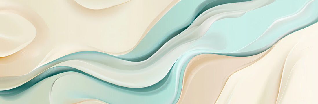 Abstract blue and green watercolor background with space for text or design
