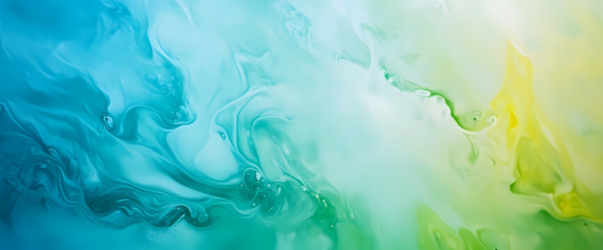 Abstract blue and green watercolor background with space for text or design