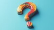 © StudioFF - Dynamic Orange Fluid Question Mark Design / ダイナミックなオレンジ色の流体クエスチョンマーク
