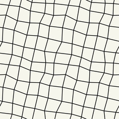 Wall Mural - vector seamless pattern. distorted abstract texture. square monochrome background. contemporary digi