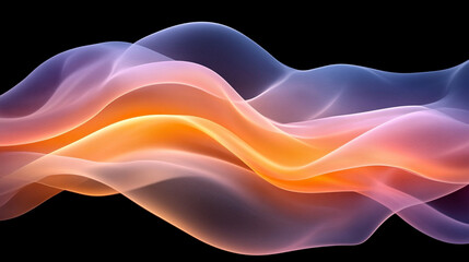 Poster - An abstract digital artwork featuring flowing geometric shapes, dynamic lines, and contrasting shades against a black background, symbolizing modernity, transformation, and complexity.

