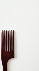 Fototapete - Close up view of a wooden comb resting on a clean surface with strands of hair attached ready for styling and grooming. Generative AI