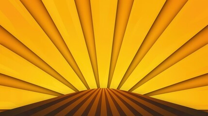 Poster - Bright sunburst icon illustration perfect for various design projects with its linear style and vibrant look.