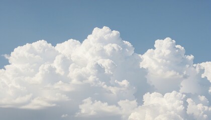 Canvas Print - Fluffy White Clouds in a Bright Blue Sky