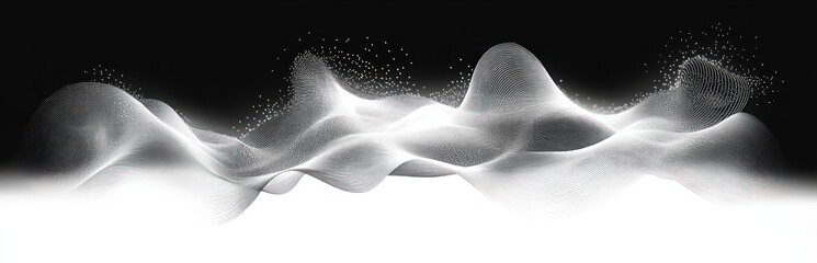 Fototapete - Abstract Wave Pattern Minimalist Illustration Smooth Curves Fine Lines Soft Light