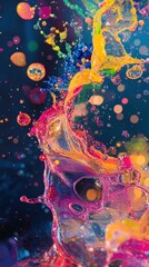 Poster - Captivating chromatic liquid splash creating dynamic abstract expression