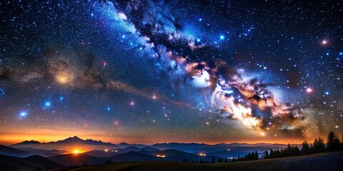 Majestic Celestial Expanse: Vast Starry Night Sky Photography
