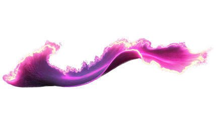 Poster - Abstract pink and purple wave flowing on transparent background