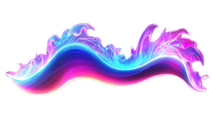 Poster - Abstract colorful wave splashing with transparent background