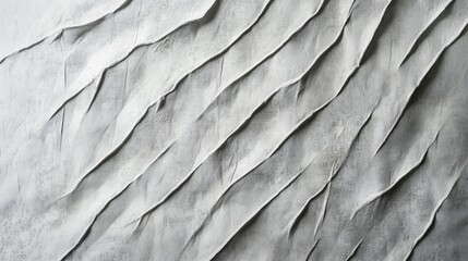 Wall Mural - Abstract texture of a grey, wavy surface with intricate folds, creating a sense of depth and movement.