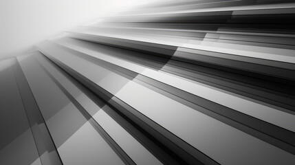 Poster - sleek abstract design featuring layered black and gray lines creating depth and movement. ideal for 